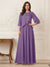 A-Line/Princess Half Sleeves Scoop Floor-Length Mother of the Bride Dresses with Appliques & Sequins