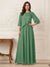 A-Line/Princess Half Sleeves Scoop Floor-Length Mother of the Bride Dresses with Appliques & Sequins