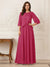 A-Line/Princess Half Sleeves Scoop Floor-Length Mother of the Bride Dresses with Appliques & Sequins