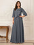 A-Line/Princess Half Sleeves Scoop Floor-Length Mother of the Bride Dresses with Appliques & Sequins
