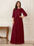 A-Line/Princess Half Sleeves Scoop Floor-Length Mother of the Bride Dresses with Appliques & Sequins