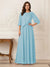 A-Line/Princess Half Sleeves Scoop Floor-Length Mother of the Bride Dresses with Appliques & Sequins