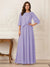 A-Line/Princess Half Sleeves Scoop Floor-Length Mother of the Bride Dresses with Appliques & Sequins