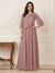 A-Line/Princess Half Sleeves Scoop Floor-Length Mother of the Bride Dresses with Appliques & Sequins