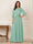 A-Line/Princess Half Sleeves Scoop Floor-Length Mother of the Bride Dresses with Appliques & Sequins