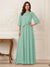 A-Line/Princess Half Sleeves Scoop Floor-Length Mother of the Bride Dresses with Appliques & Sequins