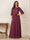 A-Line/Princess Half Sleeves Scoop Floor-Length Mother of the Bride Dresses with Appliques & Sequins