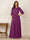 A-Line/Princess Half Sleeves Scoop Floor-Length Mother of the Bride Dresses with Appliques & Sequins
