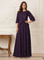 A-Line/Princess Half Sleeves Scoop Floor-Length Mother of the Bride Dresses with Appliques & Sequins