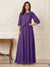 A-Line/Princess Half Sleeves Scoop Floor-Length Mother of the Bride Dresses with Appliques & Sequins