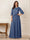 A-Line/Princess Half Sleeves Scoop Floor-Length Mother of the Bride Dresses with Appliques & Sequins