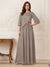 A-Line/Princess Half Sleeves Scoop Floor-Length Mother of the Bride Dresses with Appliques & Sequins