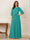 A-Line/Princess Half Sleeves Scoop Floor-Length Mother of the Bride Dresses with Appliques & Sequins