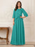 A-Line/Princess Half Sleeves Scoop Floor-Length Mother of the Bride Dresses with Appliques & Sequins