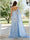 Trumpet/Mermaid One-Shoulder Sleeveless Long Prom Dresses with Appliques & Split Side