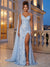 Trumpet/Mermaid One-Shoulder Sleeveless Long Evening Dresses with Appliques & Split Side