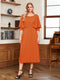 A-Line/Princess Scoop Half Sleeves Tea-Length Ruched Mother of the Bride with Beading & Cape