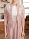 A-Line/Princess Scoop Short Sleeves Tea-Length Mother of the Bride with Applique & Lace