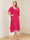 A-Line/Princess Short Sleeves V-Neck Tea-Length Mother of the Bride with Ruffles & Beading