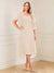 A-Line/Princess Short Sleeves V-Neck Tea-Length Mother of the Bride with Ruffles & Beading