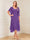 A-Line/Princess Short Sleeves V-Neck Tea-Length Mother of the Bride with Ruffles & Beading