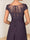 A-Line/Princess Cap Sleeves V-Neck Asymmetrical Mother of the Bride with Sequins &Ruched