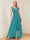 A-Line/Princess Cap Sleeves V-Neck Asymmetrical Mother of the Bride with Sequins &Ruched