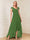A-Line/Princess Cap Sleeves V-Neck Asymmetrical Mother of the Bride with Sequins &Ruched