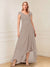 A-Line/Princess Cap Sleeves V-Neck Asymmetrical Mother of the Bride with Sequins &Ruched