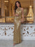 Trumpet/Mermaid Halter Floor-Length Long Evening Dresses with Pleats & Sequins