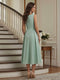 A-Line/Princess Scoop Sleeveless Tea-Length Mother of the Bride Dresses with Ruched