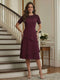 A-Line/Princess Short Sleeves Knee-Length Mother of the Bride Dresses with Lace & Ruffles