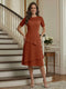 A-Line/Princess Short Sleeves Knee-Length Mother of the Bride Dresses with Lace & Ruffles