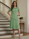 A-Line/Princess Short Sleeves Knee-Length Mother of the Bride Dresses with Lace & Ruffles
