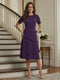 A-Line/Princess Short Sleeves Knee-Length Mother of the Bride Dresses with Lace & Ruffles