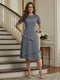 A-Line/Princess Short Sleeves Knee-Length Mother of the Bride Dresses with Lace & Ruffles