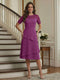 A-Line/Princess Short Sleeves Knee-Length Mother of the Bride Dresses with Lace & Ruffles