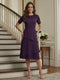 A-Line/Princess Short Sleeves Knee-Length Mother of the Bride Dresses with Lace & Ruffles