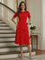 A-Line/Princess Short Sleeves Knee-Length Mother of the Bride Dresses with Lace & Ruffles