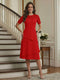 A-Line/Princess Short Sleeves Knee-Length Mother of the Bride Dresses with Lace & Ruffles