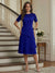 A-Line/Princess Short Sleeves Knee-Length Mother of the Bride Dresses with Lace & Ruffles