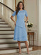 A-Line/Princess Short Sleeves Knee-Length Mother of the Bride Dresses with Lace & Ruffles