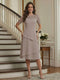 A-Line/Princess Short Sleeves Knee-Length Mother of the Bride Dresses with Lace & Ruffles