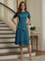 A-Line/Princess Short Sleeves Knee-Length Mother of the Bride Dresses with Lace & Ruffles