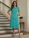 A-Line/Princess Short Sleeves Knee-Length Mother of the Bride Dresses with Lace & Ruffles