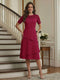 A-Line/Princess Short Sleeves Knee-Length Mother of the Bride Dresses with Lace & Ruffles