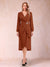 A-Line/Princess Long Sleeves Asymmetrical Mother of the Bride Dresses with Ruched & Rhinestone