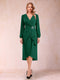 A-Line/Princess Long Sleeves Asymmetrical Mother of the Bride Dresses with Ruched & Rhinestone