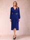 A-Line/Princess Long Sleeves Asymmetrical Mother of the Bride Dresses with Ruched & Rhinestone