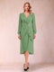 A-Line/Princess Long Sleeves Asymmetrical Mother of the Bride Dresses with Ruched & Rhinestone